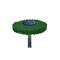 Dedeco Sunburst Radial Bristle Discs 2 in Curved Tc 6-Ply Dark Green 50 Grit A/O 1/4 in 1/Unit 2250 - alternate 1